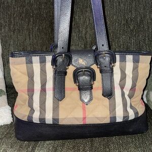 Burberry nova check quilted purse.